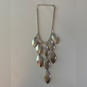 Chico's Silver Leaf Necklace